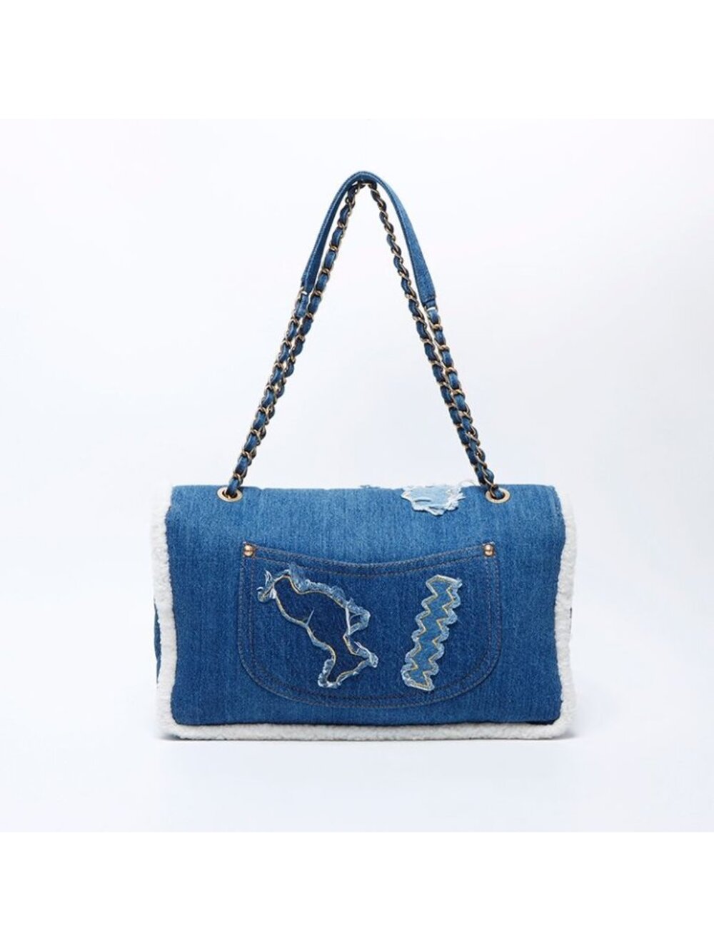 Chanel Shoulder Bag Denim Mouton Egypt - Picture 2 of 10